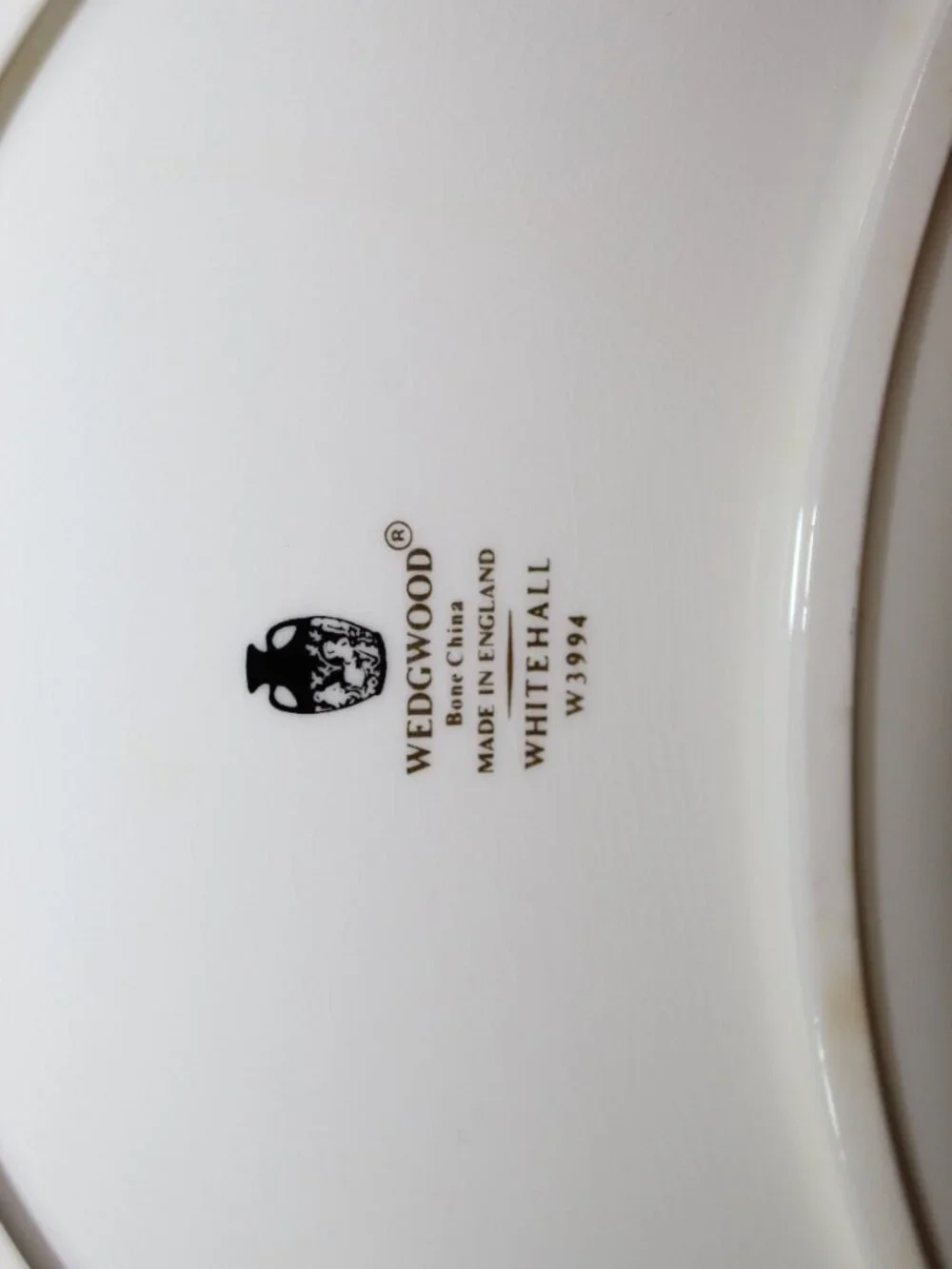 RARE! Wedgwood Whitehall W3994 Bone China Powder Ruby Crescent Salad Plate